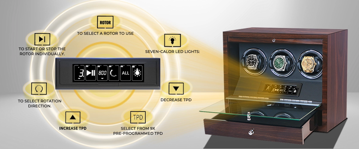 Lcd Screen Touch Automatic Watch Winder